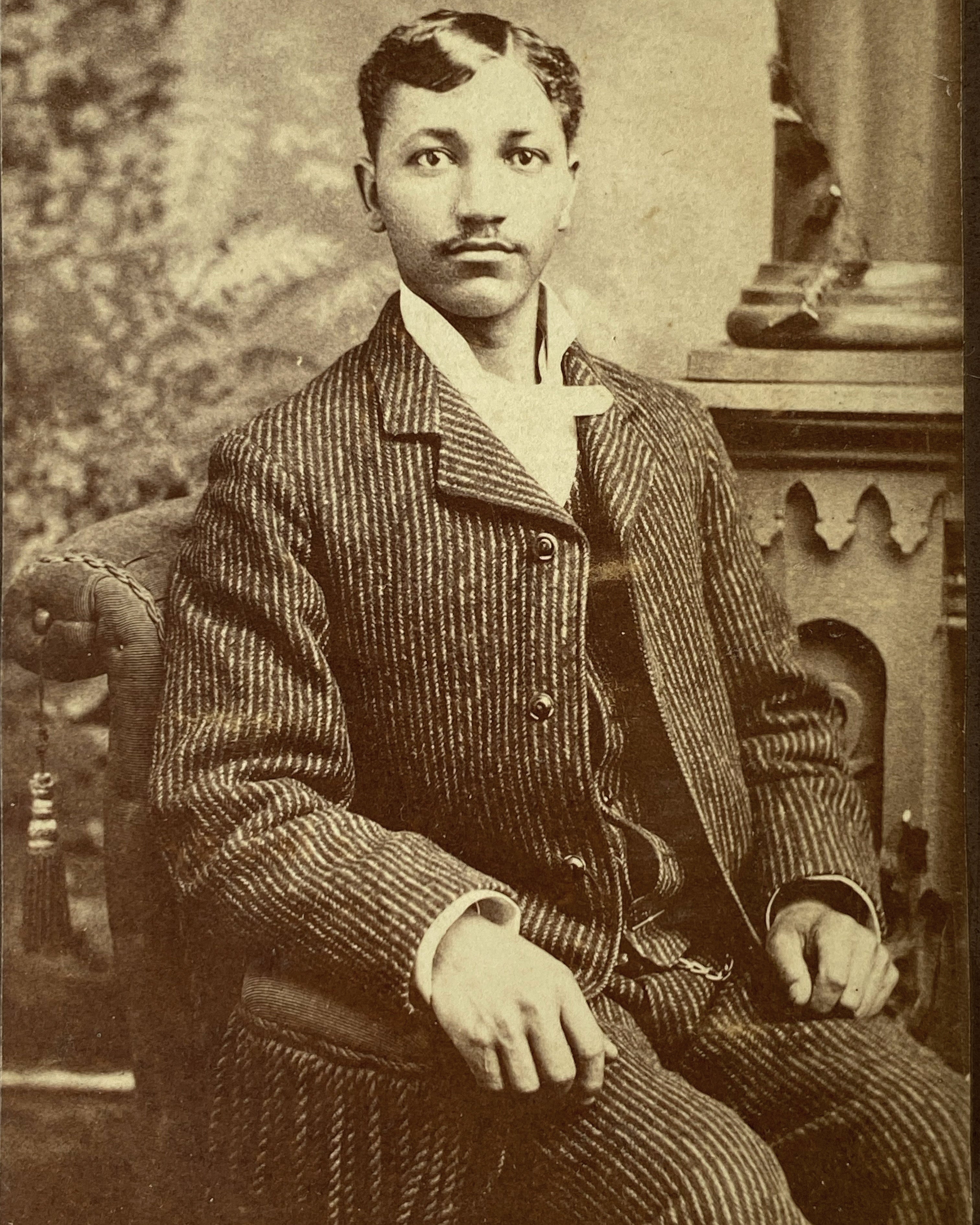 Beautiful Portrait of Young African American Man CDV