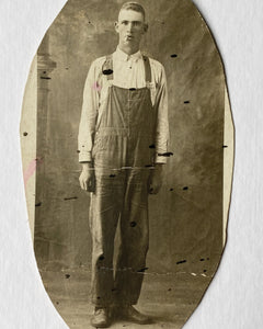 Lanky Man with Cigarette RPPC