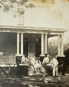 Group of Painters Posing in Front of Home RPPC