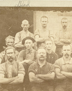 Hard Working Men with Rolled Up Sleeves Cabinet Card