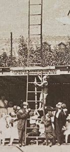 Spectators Watching Man Dive off Ladder RPPC