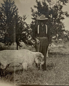 Man And His Sheep RPPC